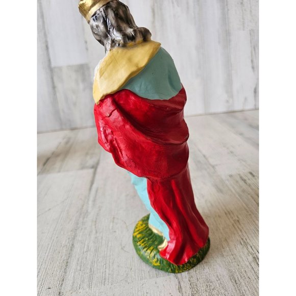 Vintage fontanini paper mache 77 Wiseman large myrrh village Xmas decor - Picture 3 of 8